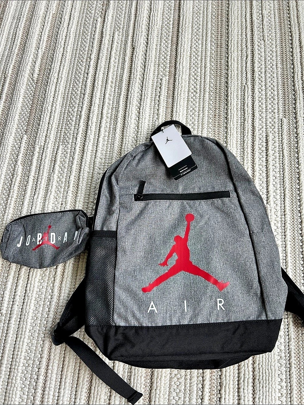 Jordan Air Jumpman Pencil Case Backpack Gray & Black